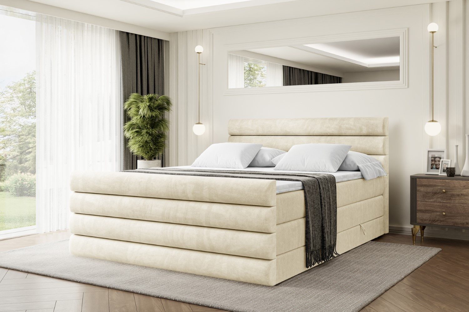 ALTDECOR Boxspringbett CELESTIA-Z KING (Multipocket-Matratze H4, günstig online kaufen
