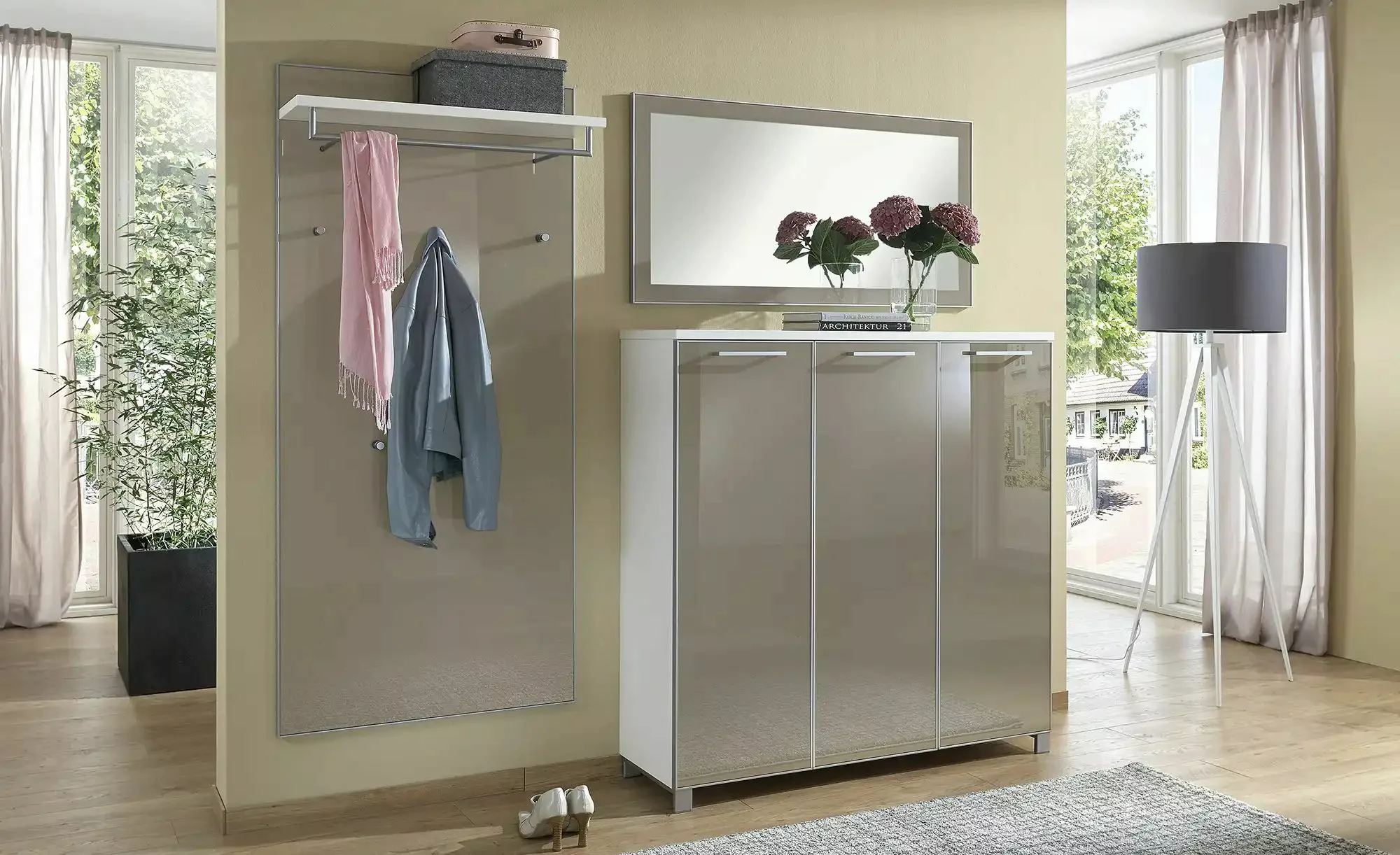 Spiegel 120 x 60 cm Duna ¦ beige ¦ Glas,Aluminium,Holzwerkstoff ¦ Maße (cm) günstig online kaufen