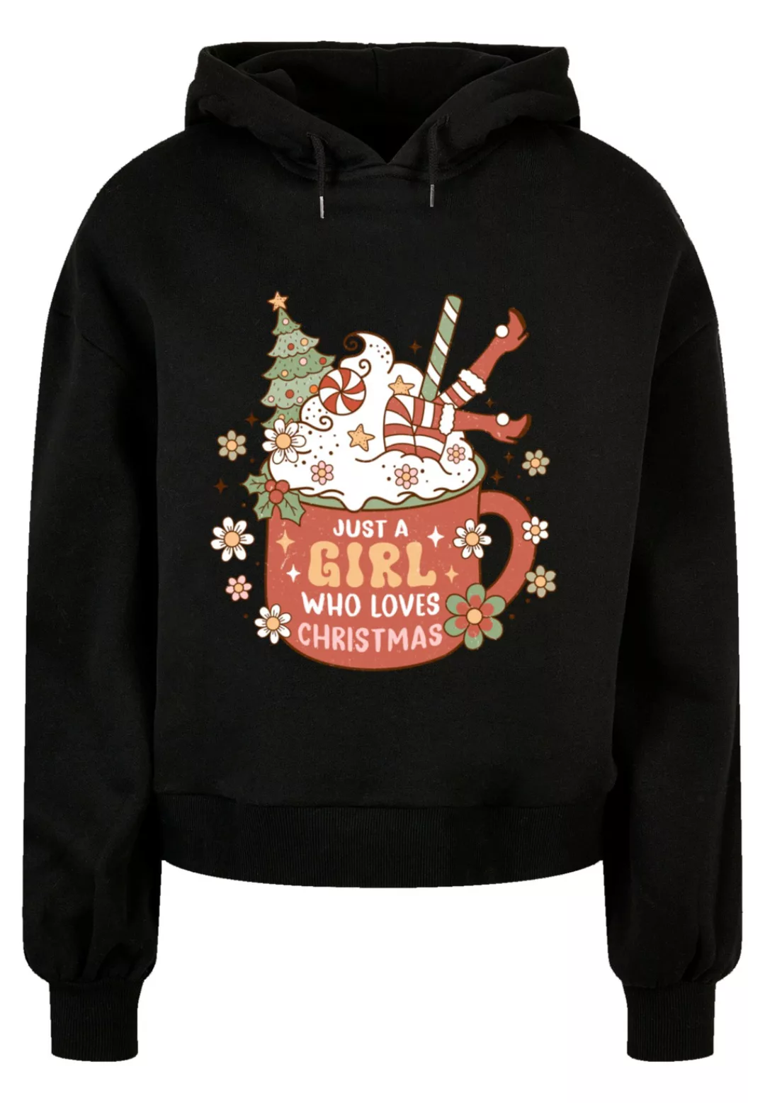 F4NT4STIC Kapuzenpullover "Just A Girl Who Loves Weihnachten Hot Chocolate" günstig online kaufen