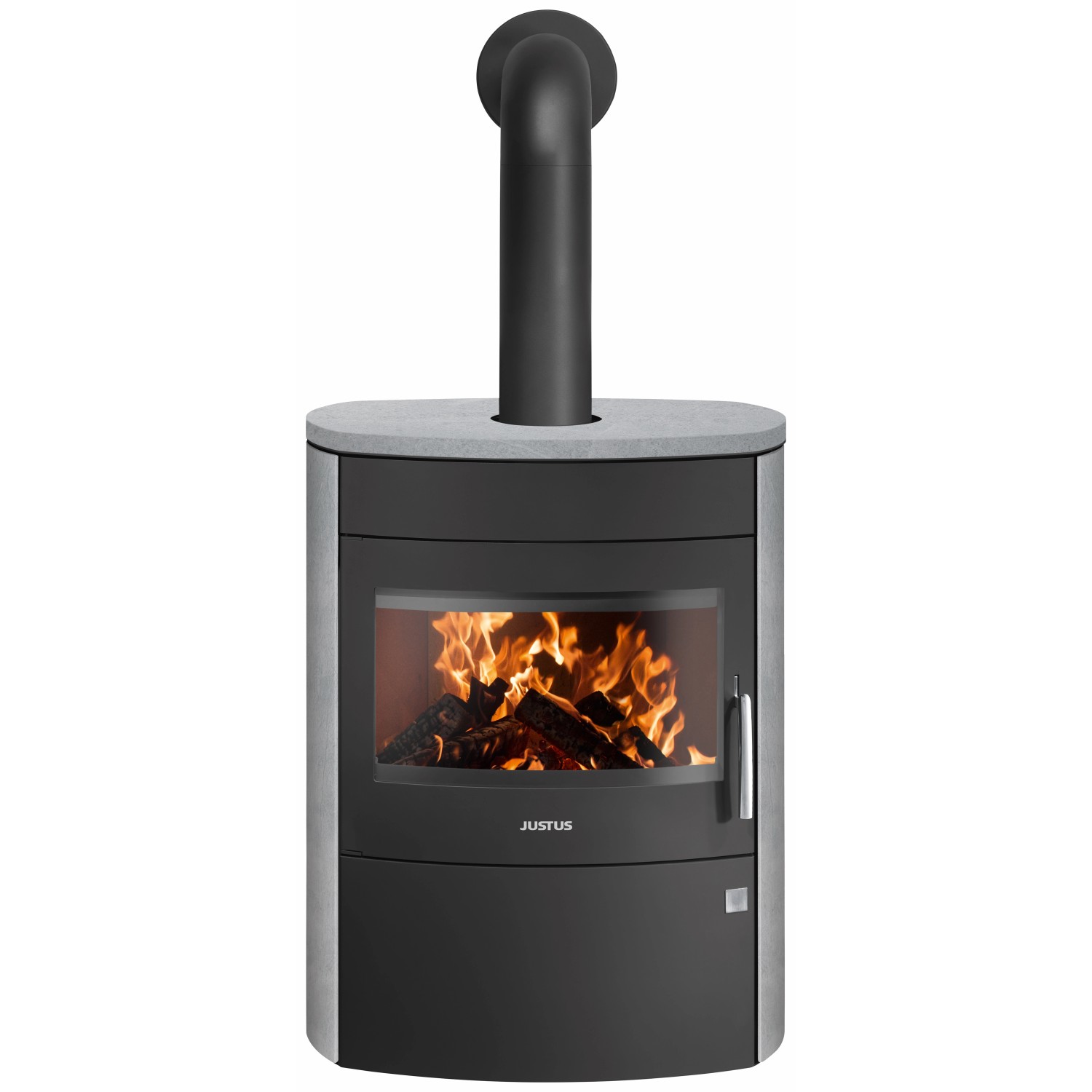 Justus Kaminofen Agero 2.0 Speckstein Korpus Schwarz 7 kW EEK: A günstig online kaufen