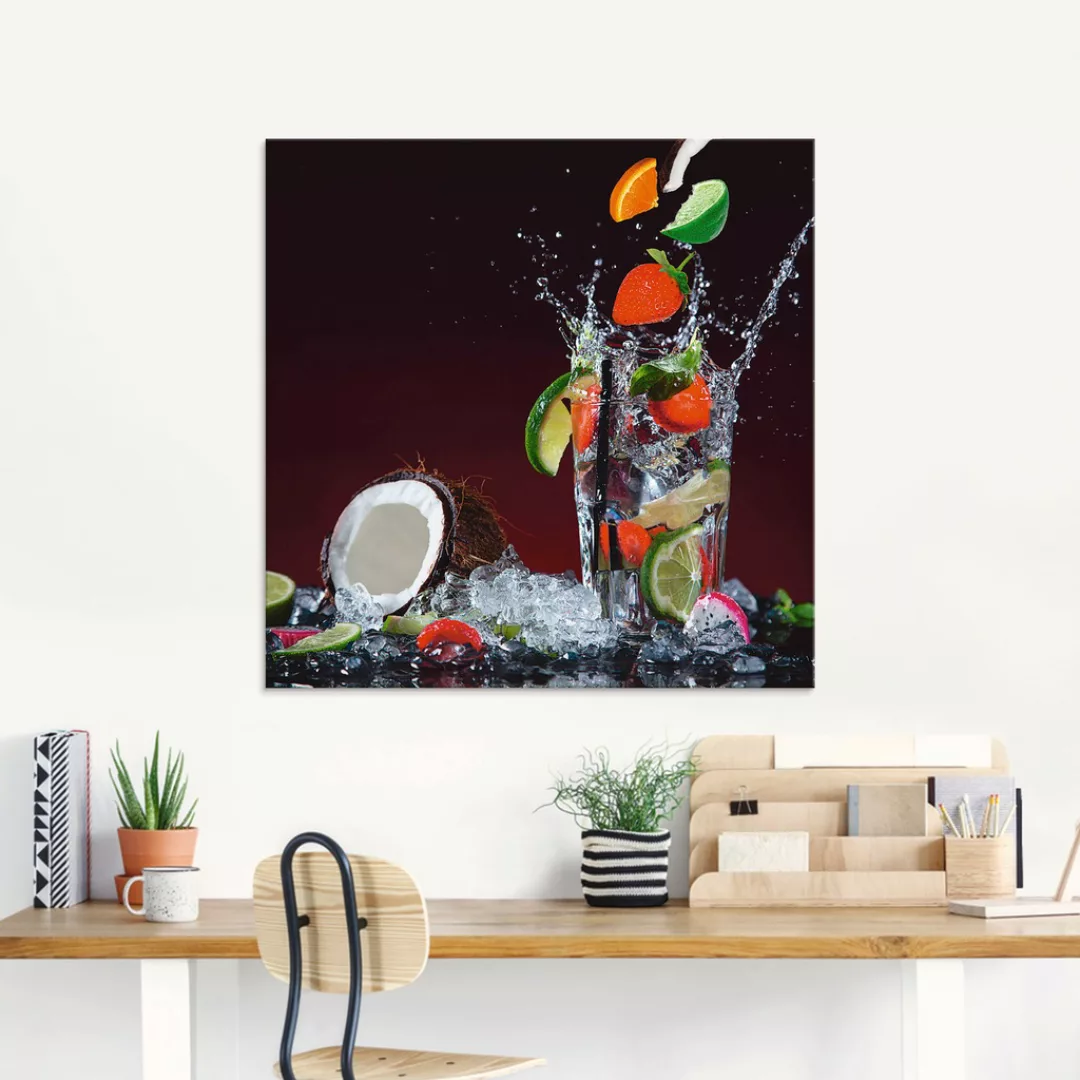 Artland Glasbild "Frischer Fruchtcocktail II", Getränke, (1 St.), in versch günstig online kaufen