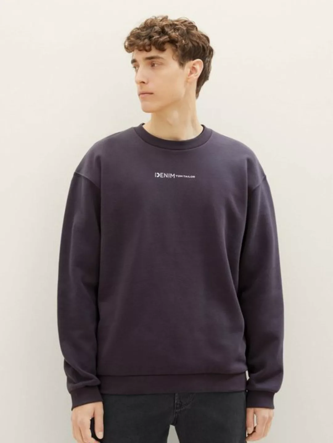 TOM TAILOR Denim Sweatshirt mit Logofrontprint günstig online kaufen