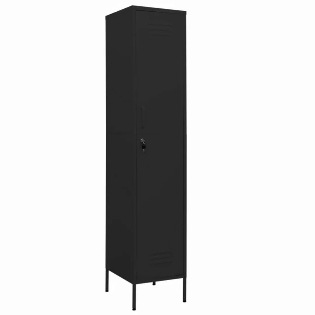 vidaXL Mehrzweckschrank Schließfachschrank Schwarz 35x46x180 cm Stahl günstig online kaufen