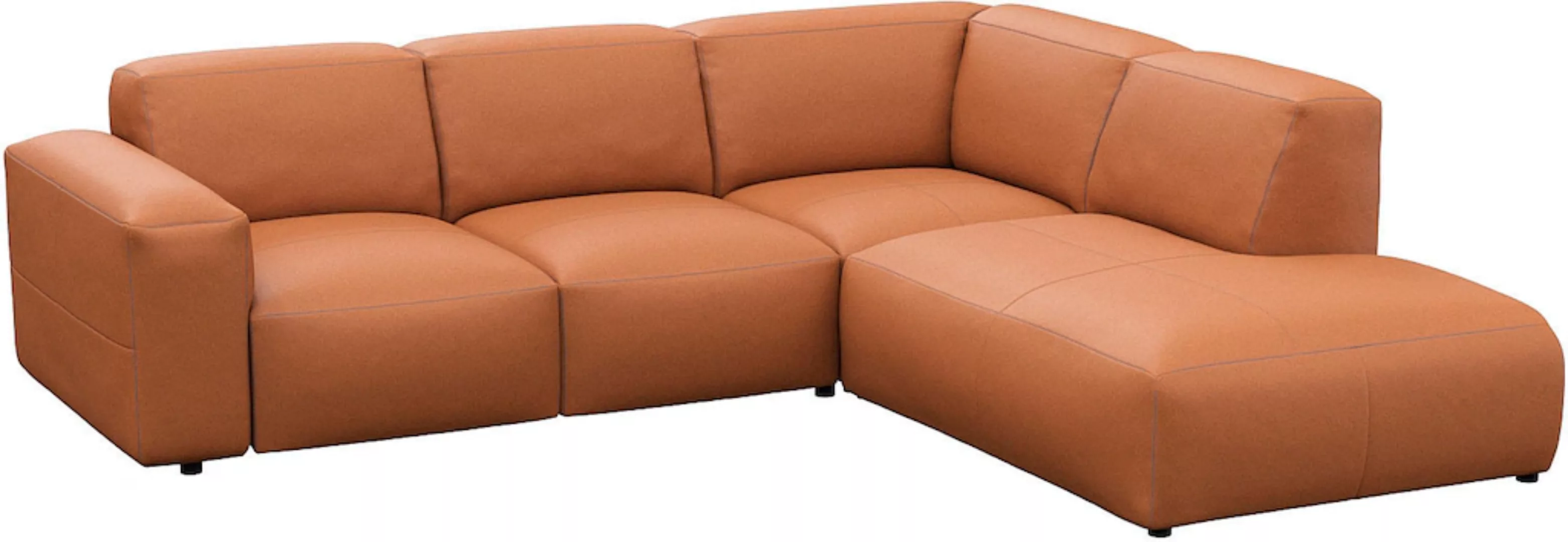 FLEXLUX Ecksofa »Lucera, super Sitzkomfort durch Kaltschaum im Sitz, L-Form günstig online kaufen