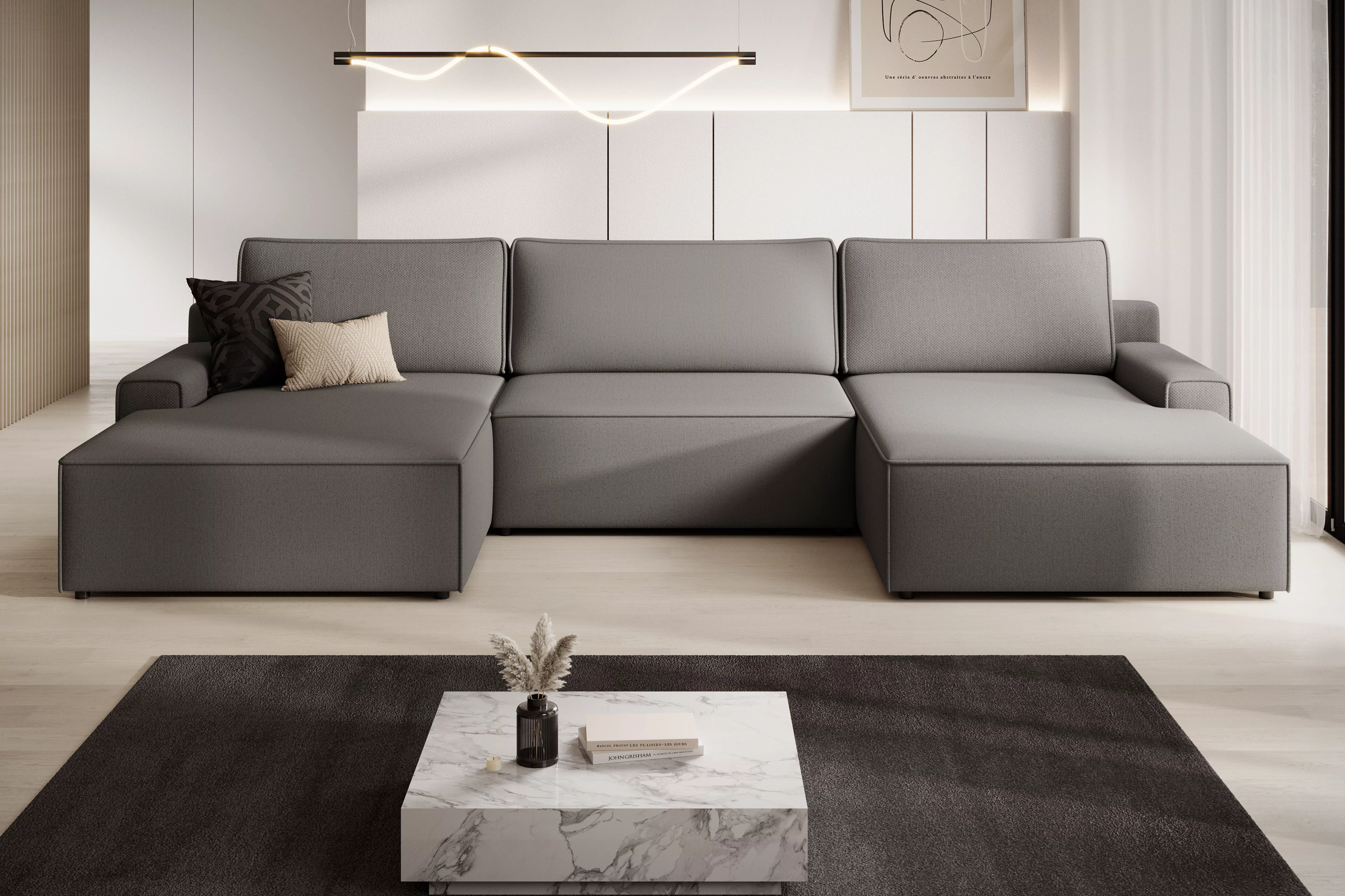 TRENDMANUFAKTUR Wohnlandschaft "Challenge, Schlafsofa mit Bettkasten, Couch günstig online kaufen
