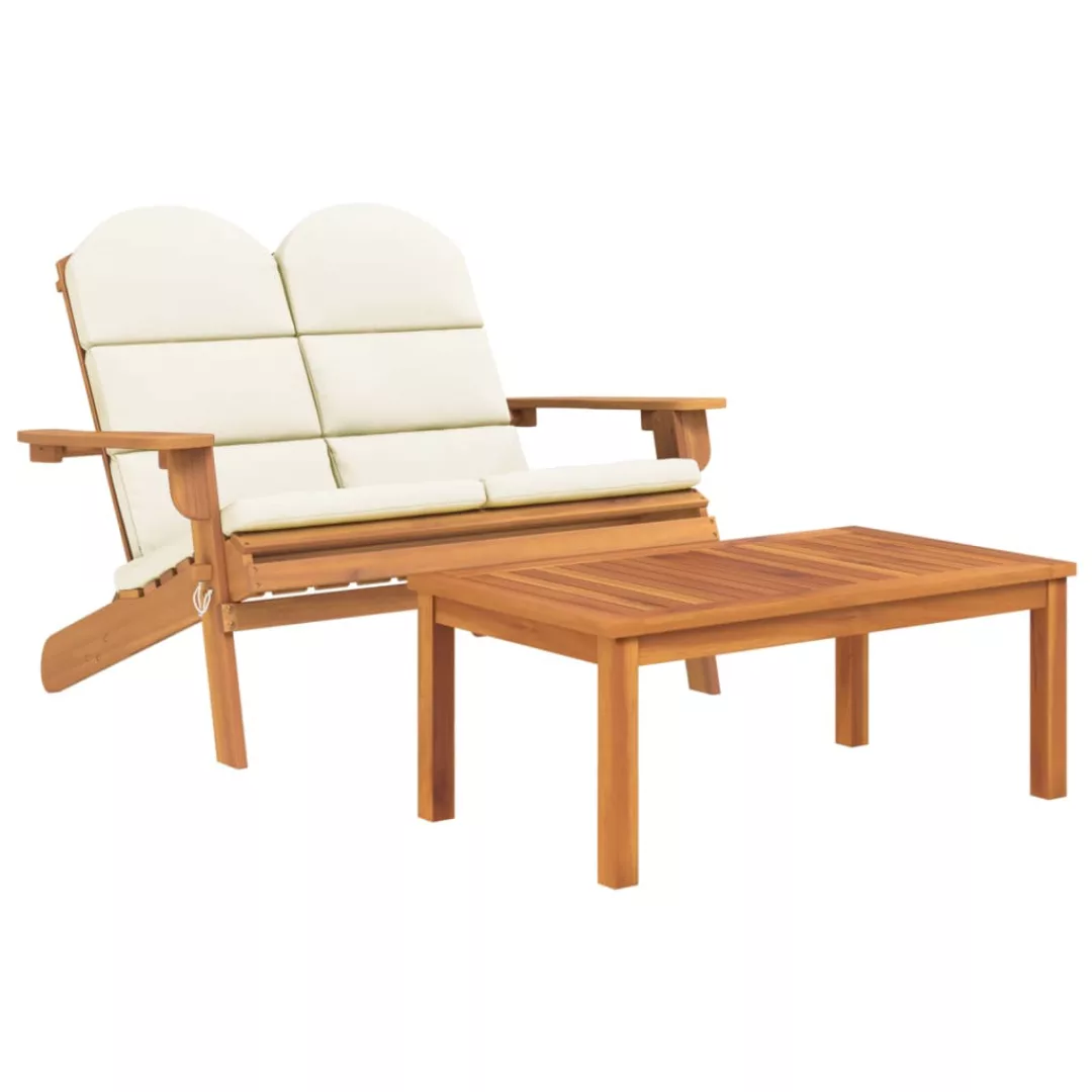 Vidaxl 2-tlg. Garten-lounge-set Adirondack Massivholz Akazie günstig online kaufen