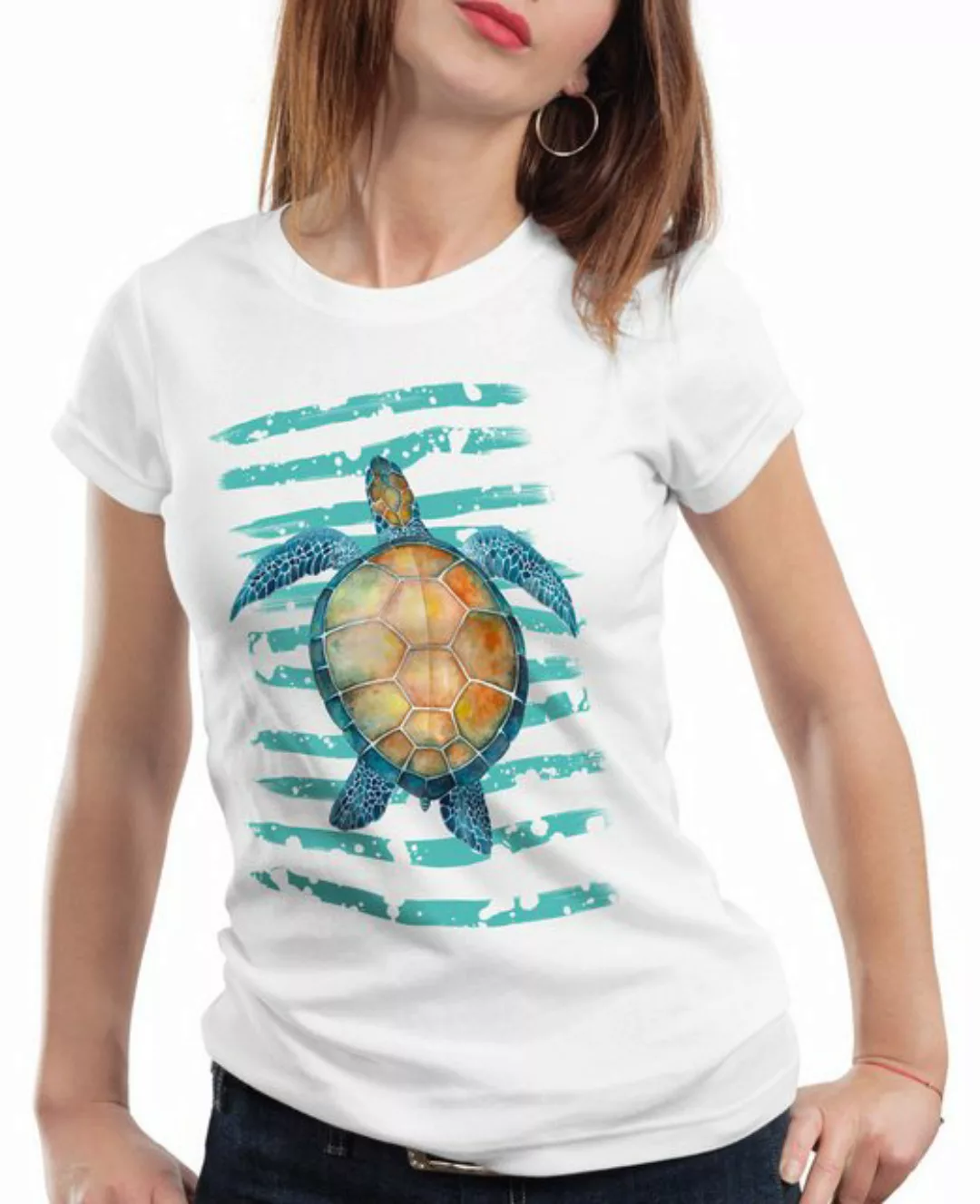 style3 T-Shirt Turtle Power schildkröte strand urlaub amphibien günstig online kaufen