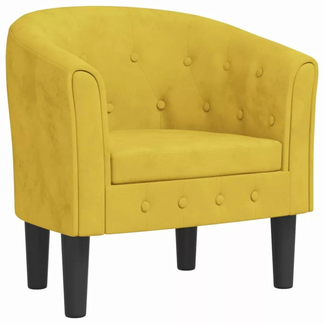 vidaXL Sessel Clubsessel Gelb Samt (1-St) günstig online kaufen