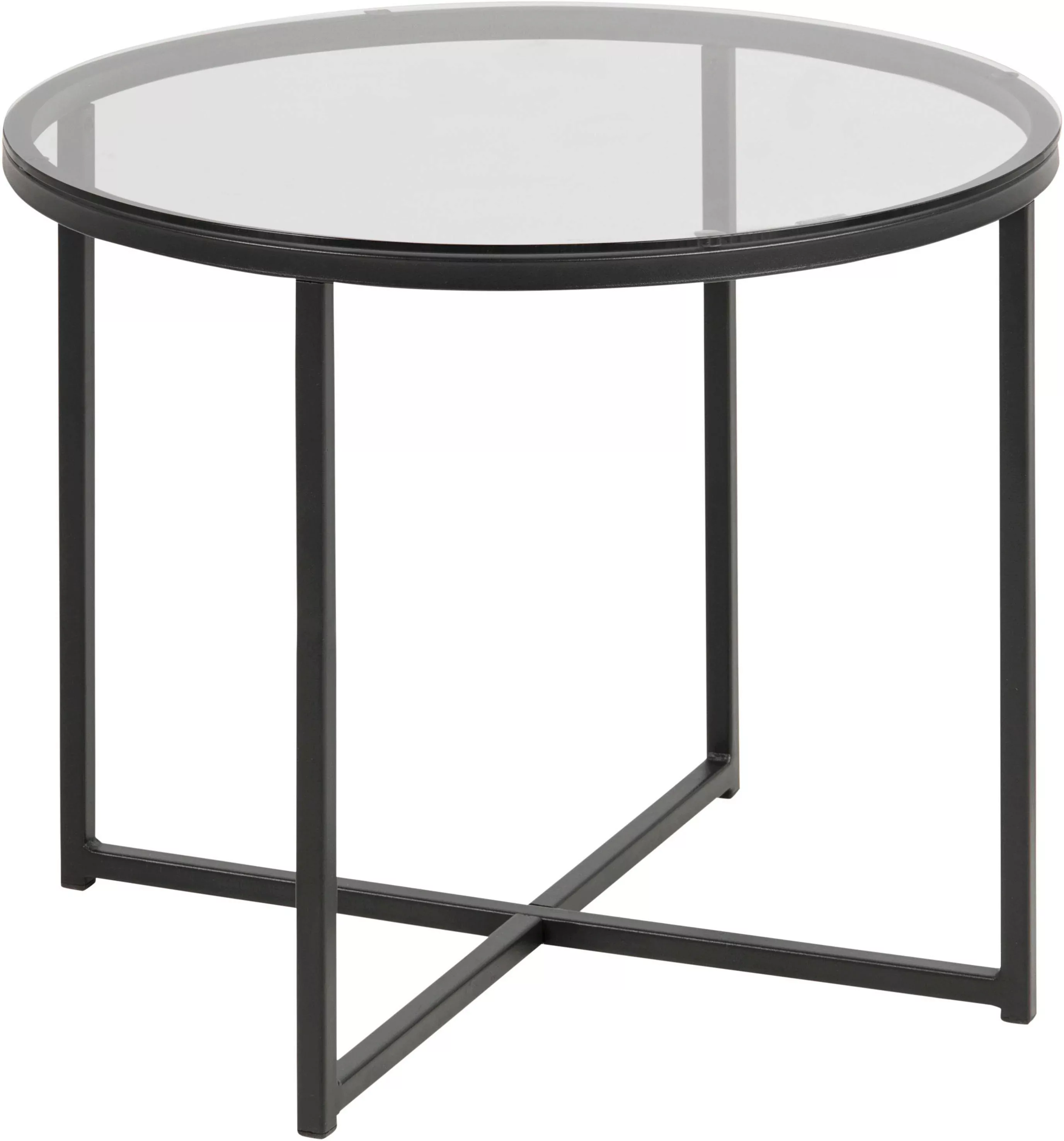 ACTONA GROUP Couchtisch "Conrad", Tischplatte aus Rauchglas, Metallgestell, günstig online kaufen