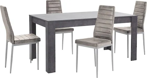 INOSIGN Essgruppe "Lynn160/Kate", (Set, 5 tlg.), Tisch mit 4 Stühlen günstig online kaufen