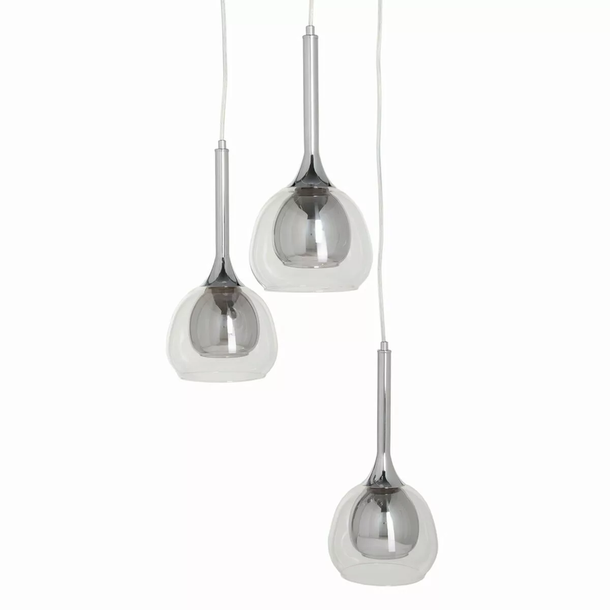 Deckenlampe Kristall Grau Metall 33 X 33 X 50 Cm günstig online kaufen