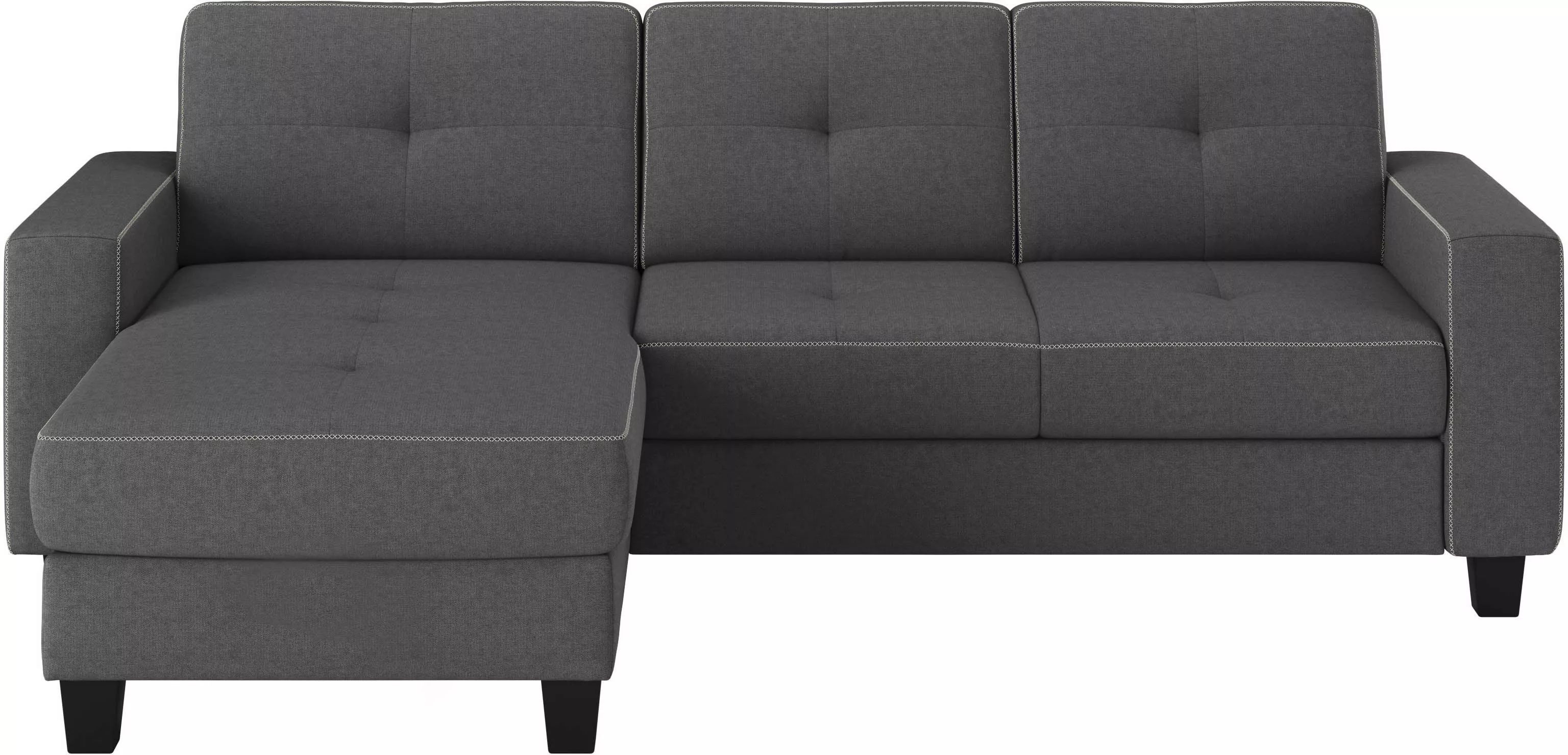 Places of Style Ecksofa "Varese L-Form", Kreuznaht in beige günstig online kaufen