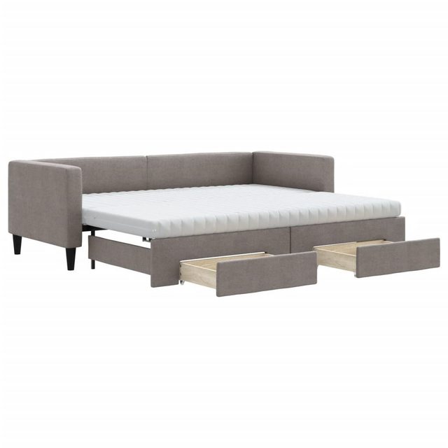 vidaXL Gästebett Gästebett Tagesbett Ausziehbar mit Schubladen Taupe 80x200 günstig online kaufen