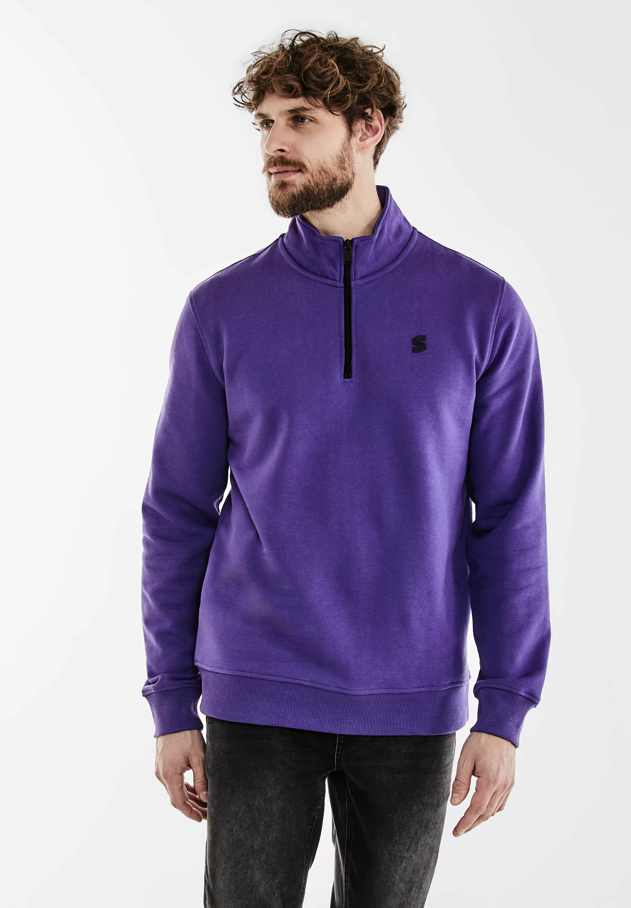 STREET ONE MEN Sweatshirt, mit Stehkragen günstig online kaufen