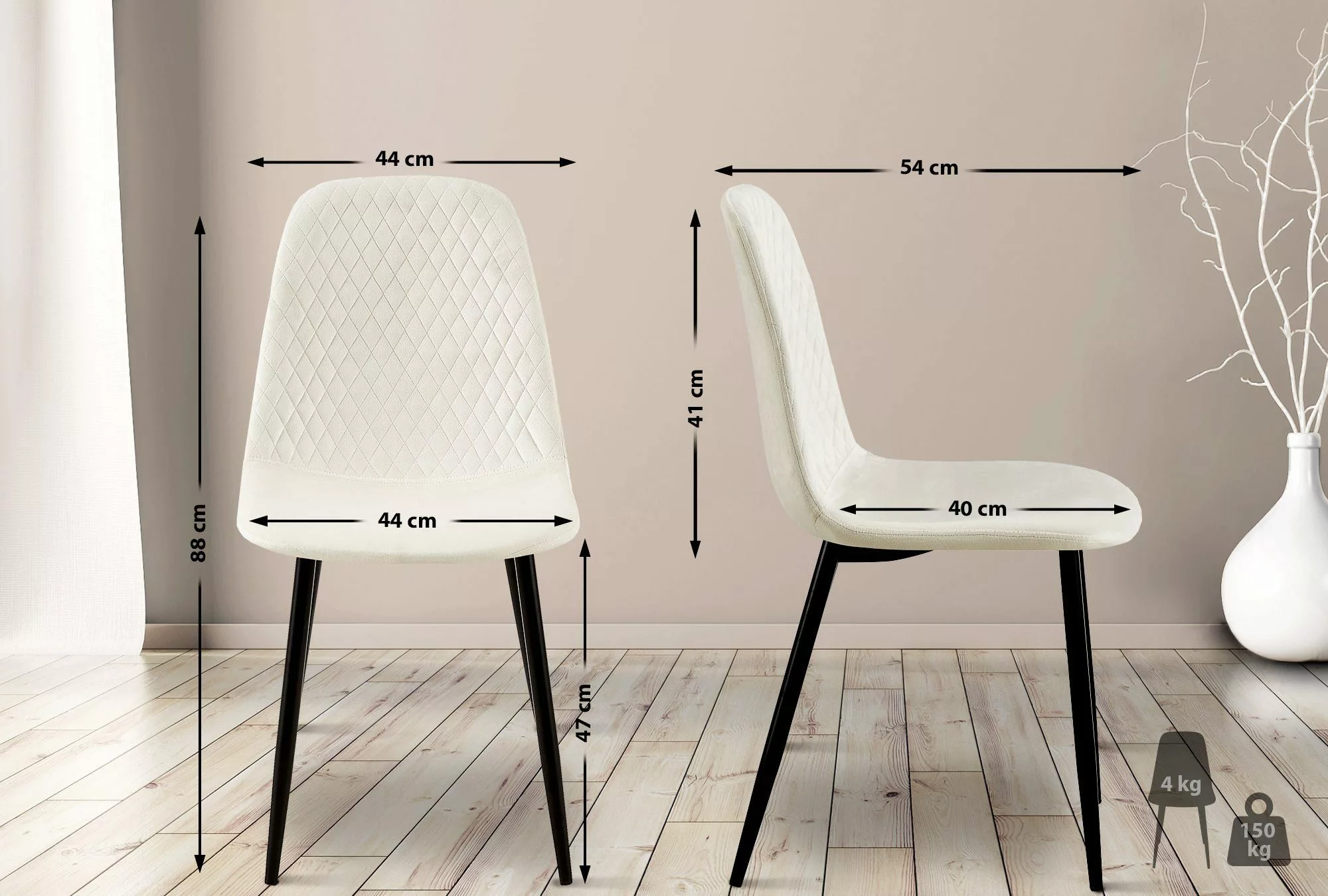 CLP Esszimmerstuhl Giverny (4er Set), mit günstig online kaufen