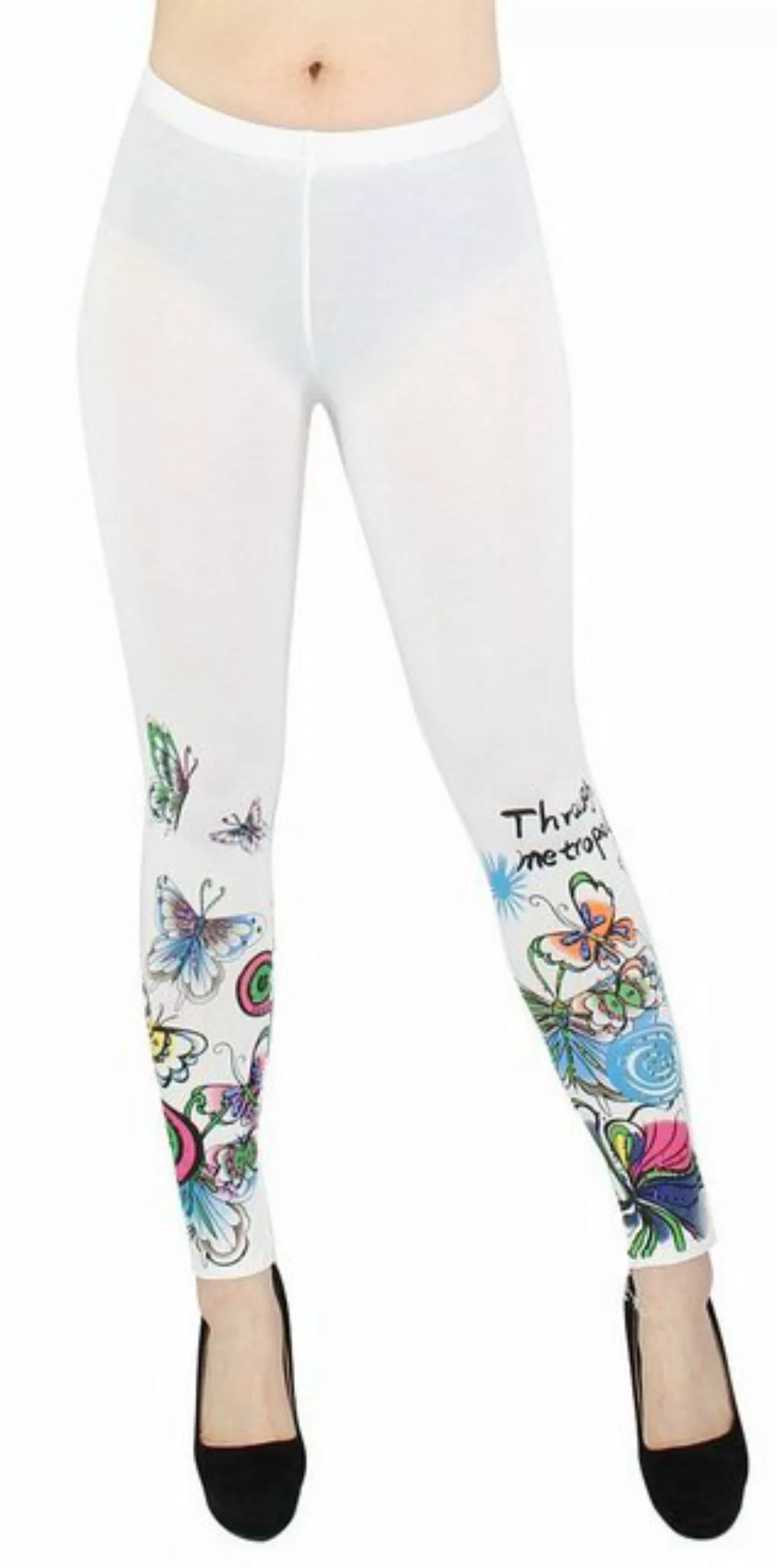 dy_mode Leggings Bunt geblümte Damen Leggings Leichte Sommerleggings Weich günstig online kaufen