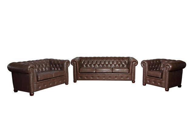 JVmoebel Sofa Ledersofa Couch Sofagarnitur Set 3+2 Sitzer Garnitur Design S günstig online kaufen