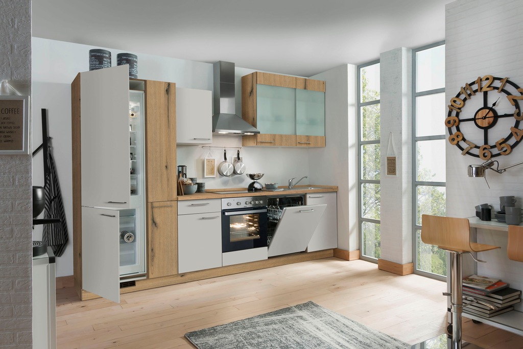 Kochstation Küchenzeile "Trea", vormontiert, mit Vollauszug und Soft-Close- günstig online kaufen