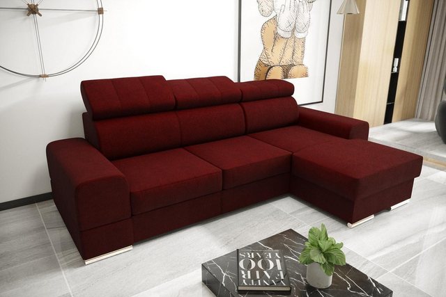 JVmoebel Ecksofa Wohnlandschaft Bettfunktion Stoff Ecksofa L-Form Sofa Couc günstig online kaufen