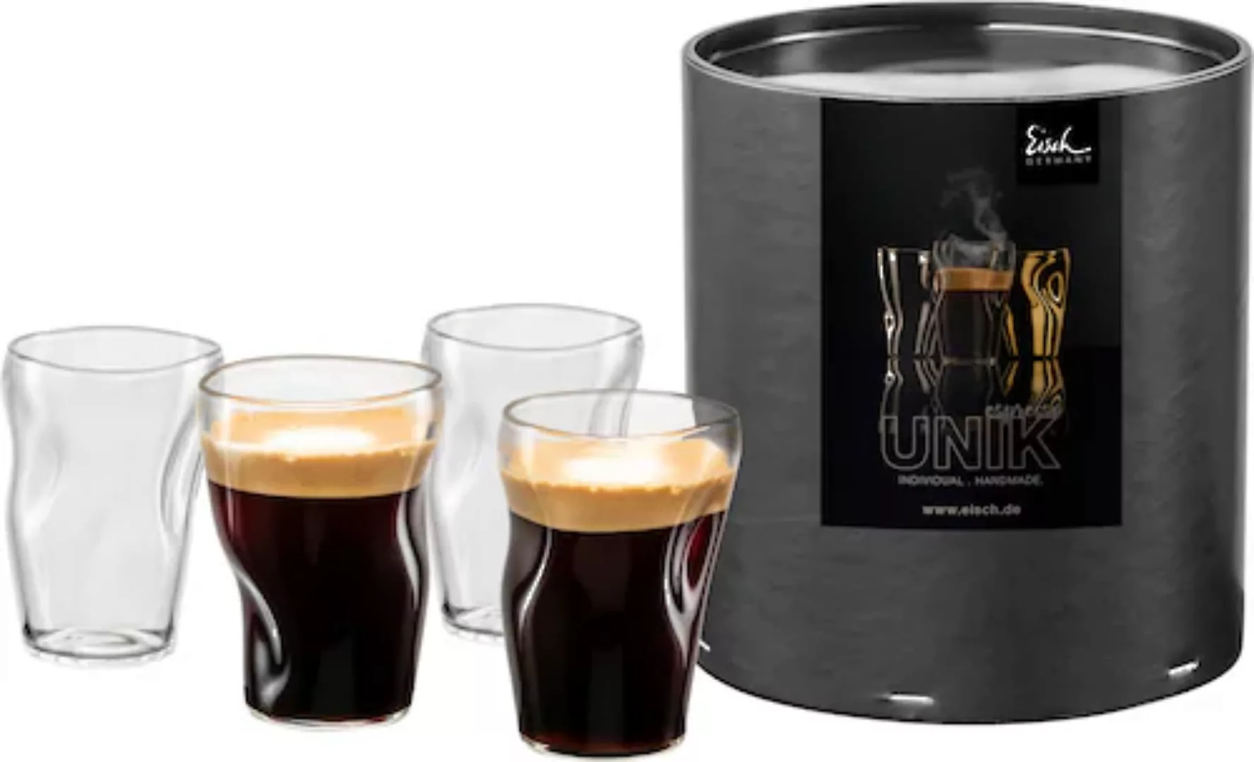 Eisch GERMANY UNIK 4er Set Espressogläser im Geschenkkarton Kaffeebecher tr günstig online kaufen