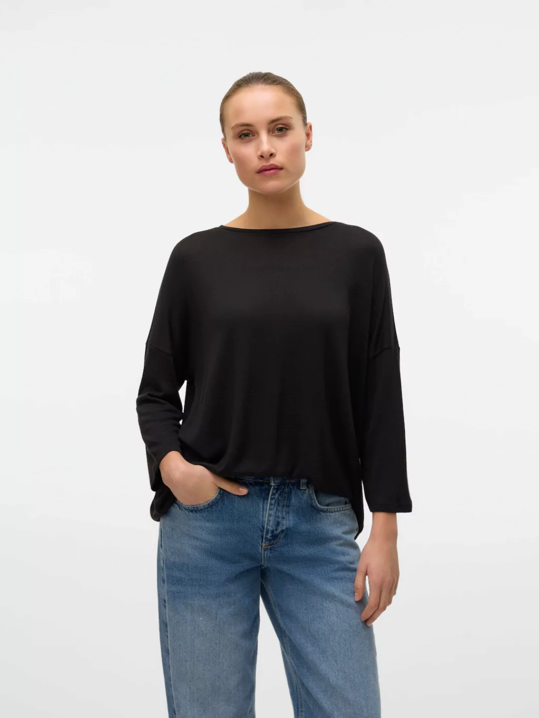 Vero Moda Rundhalspullover "VMBRIANNA 3/4 PULLOVER BOO REP" günstig online kaufen