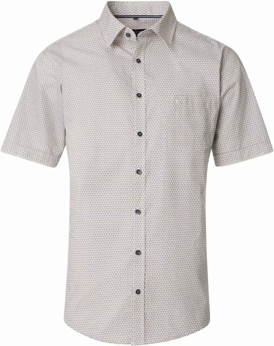 Casa Moda Short Sleeve Freizeithemd Druck Grün - Größe 5XL günstig online kaufen