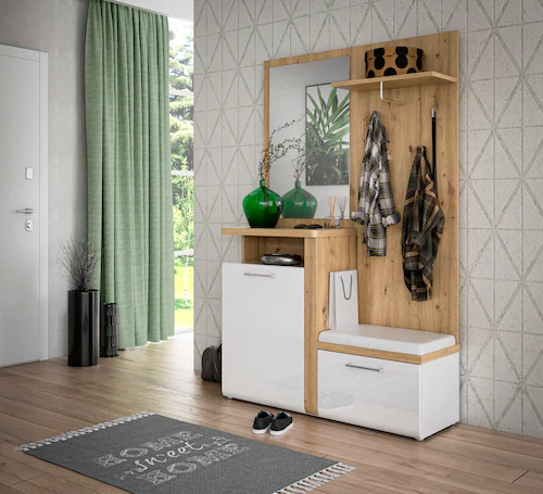 FORTE Kompaktgarderobe "Tuluza", Breite ca. 128,8 cm günstig online kaufen