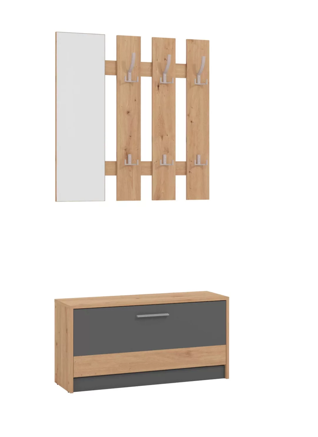 INOSIGN Garderoben-Set "Rimini, Set 2tlg", (2 St.), bestehend aus Garderobe günstig online kaufen