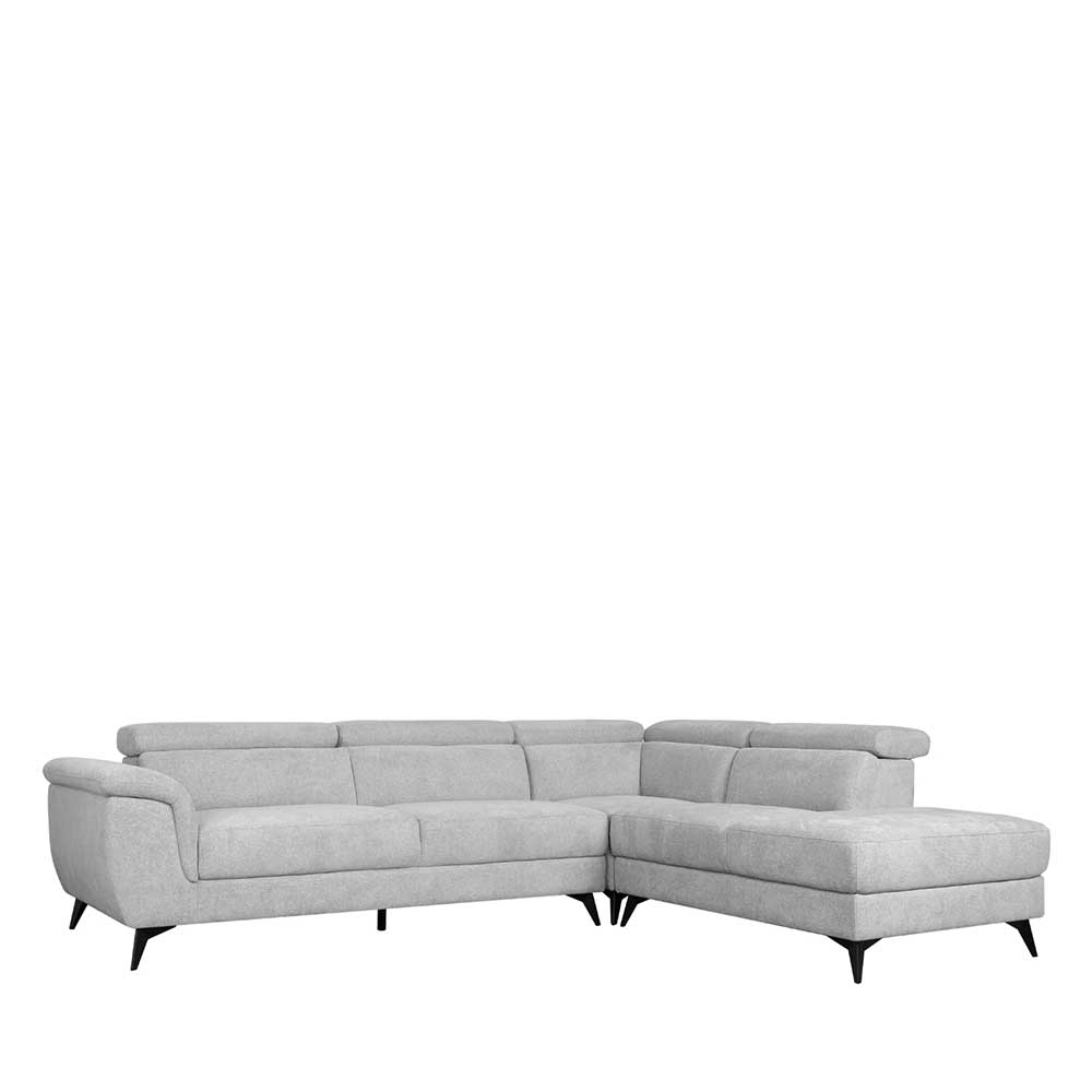 Ecksofa Eckcouch im Skandi Design in Hellgrau günstig online kaufen