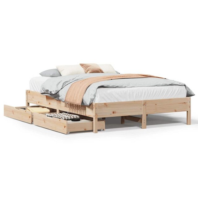 vidaXL Bett, Massivholzbett ohne Matratze 120x190 cm Kiefernholz günstig online kaufen