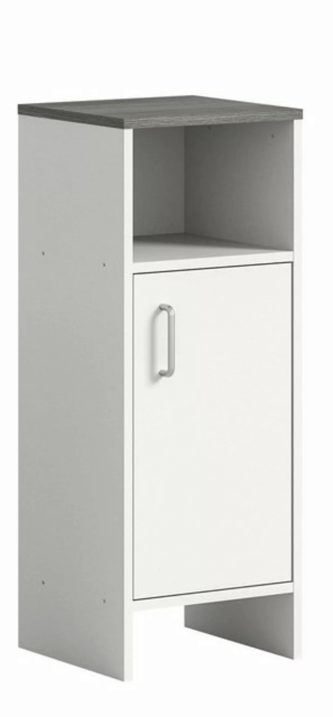 furnling Hochschrank Leon 1 Tür, 1 offenes Fach, Badschrank, Badmöbel, Brei günstig online kaufen