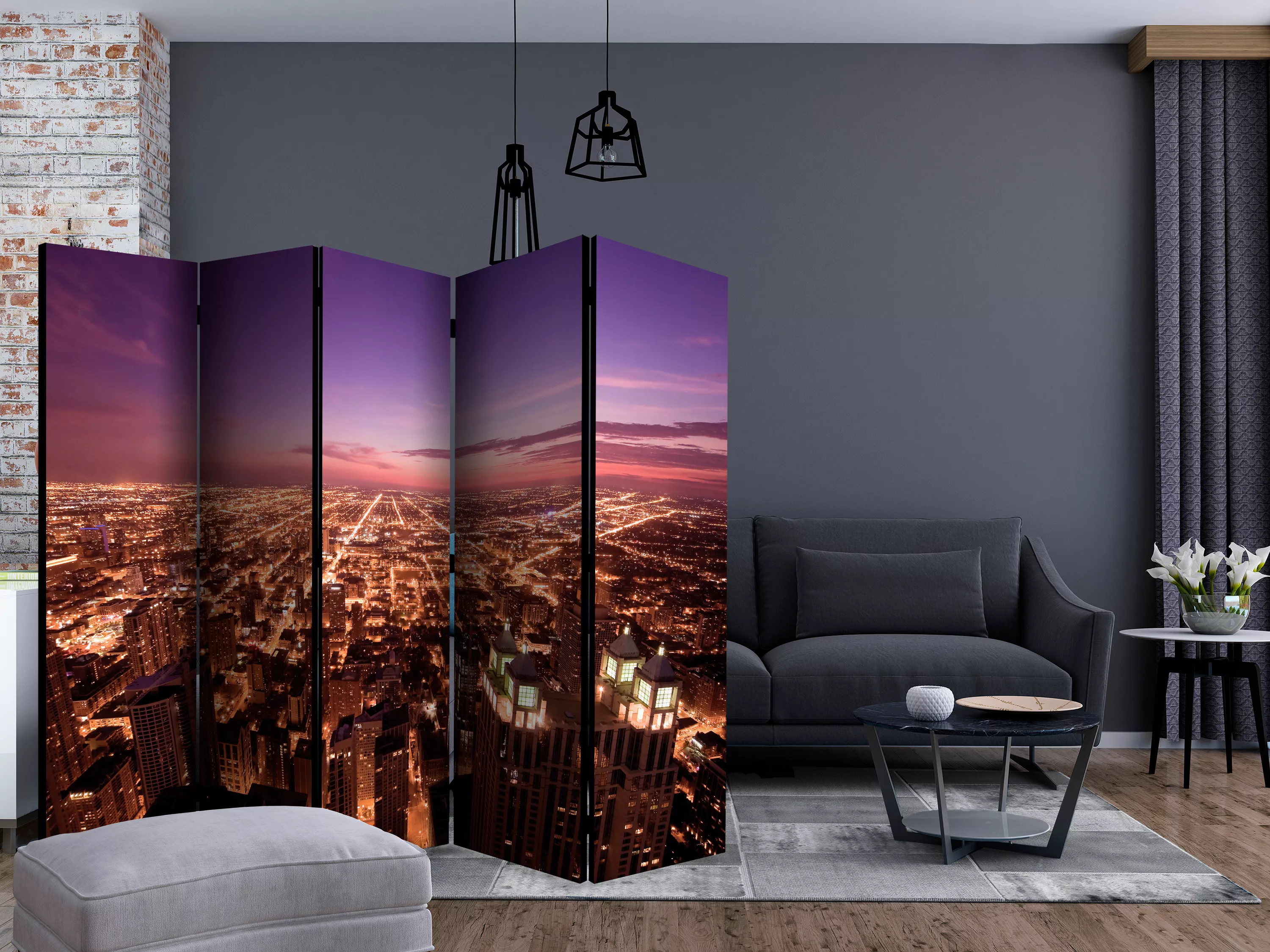 5-teiliges Paravent - Chicago Panorama Ii [room Dividers] günstig online kaufen