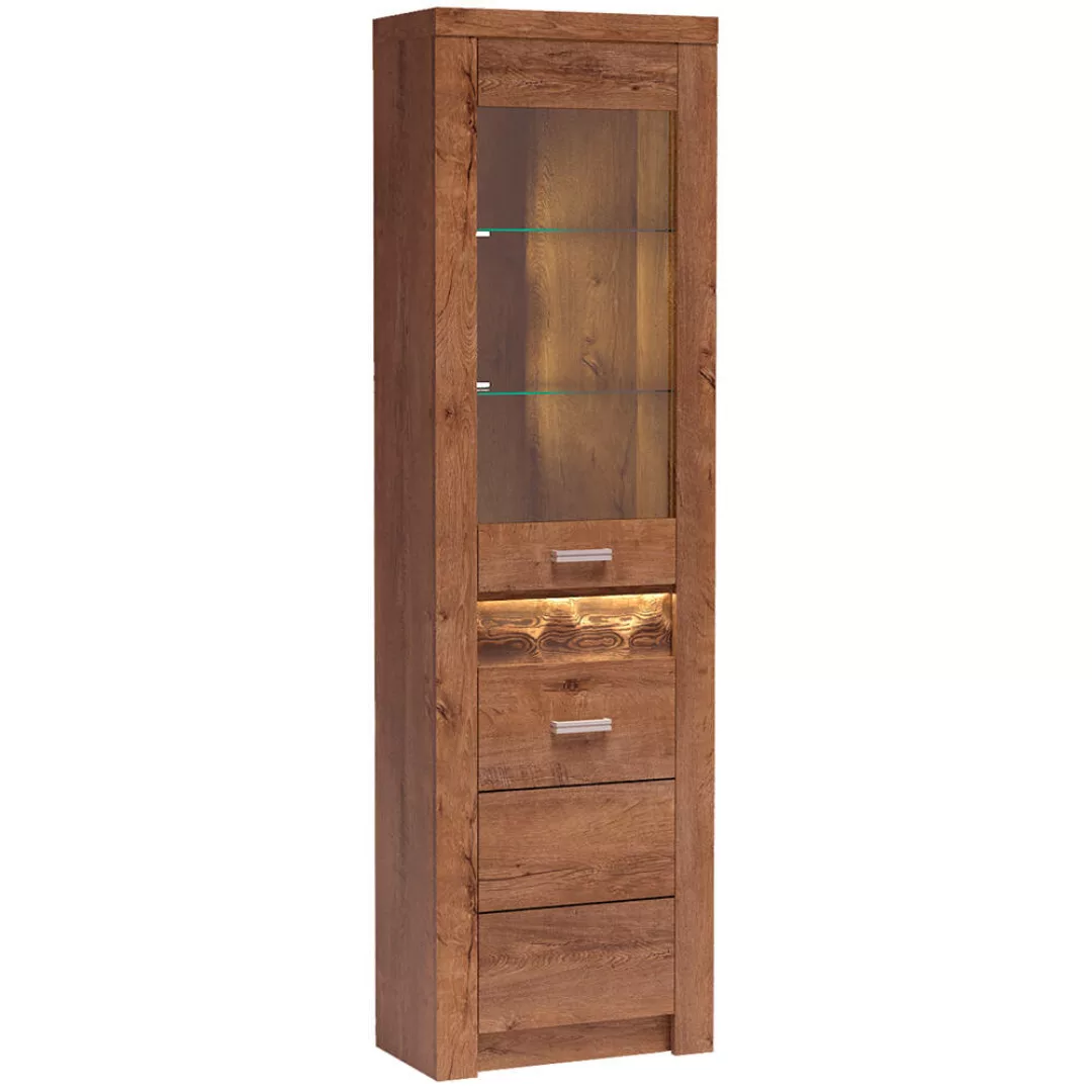 Lomadox Vitrine INGENIO-161 Vitrinenschrank Standvitrine Wohnzimmerschrank günstig online kaufen