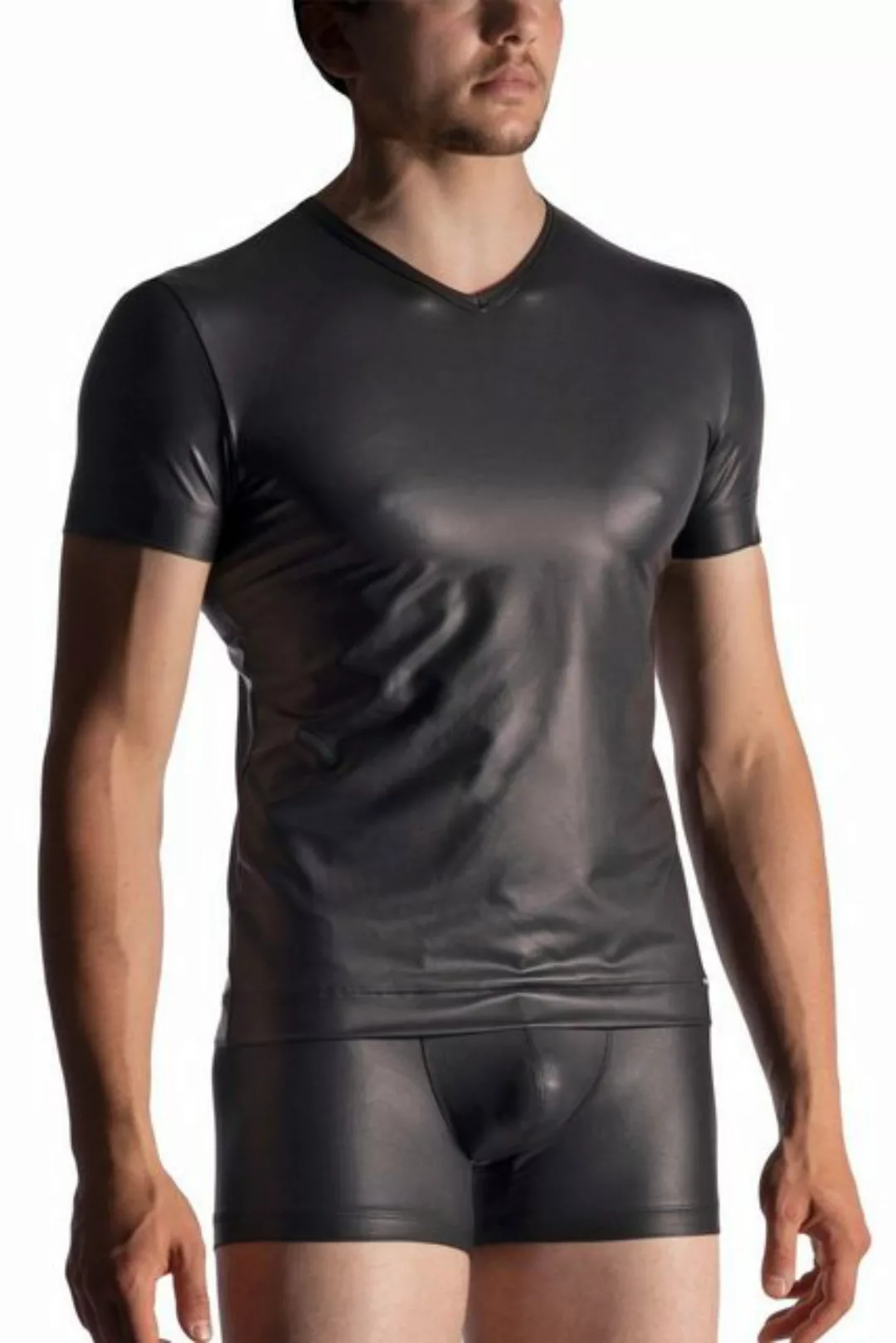 MANSTORE V-Shirt M510 V-Ausschnitt Shirt Clubwear mit Latexfeeling atmungsa günstig online kaufen