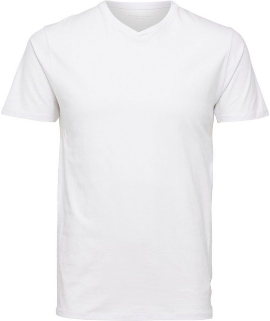 Selected Homme Herren V-Neck Kurzarm T-Shirt SLHNEWPIMA - Regular Fit günstig online kaufen