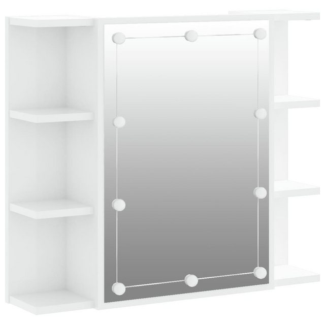 vidaXL Badezimmerspiegelschrank Spiegelschrank mit LED Hochglanz-Weiß 70x16 günstig online kaufen