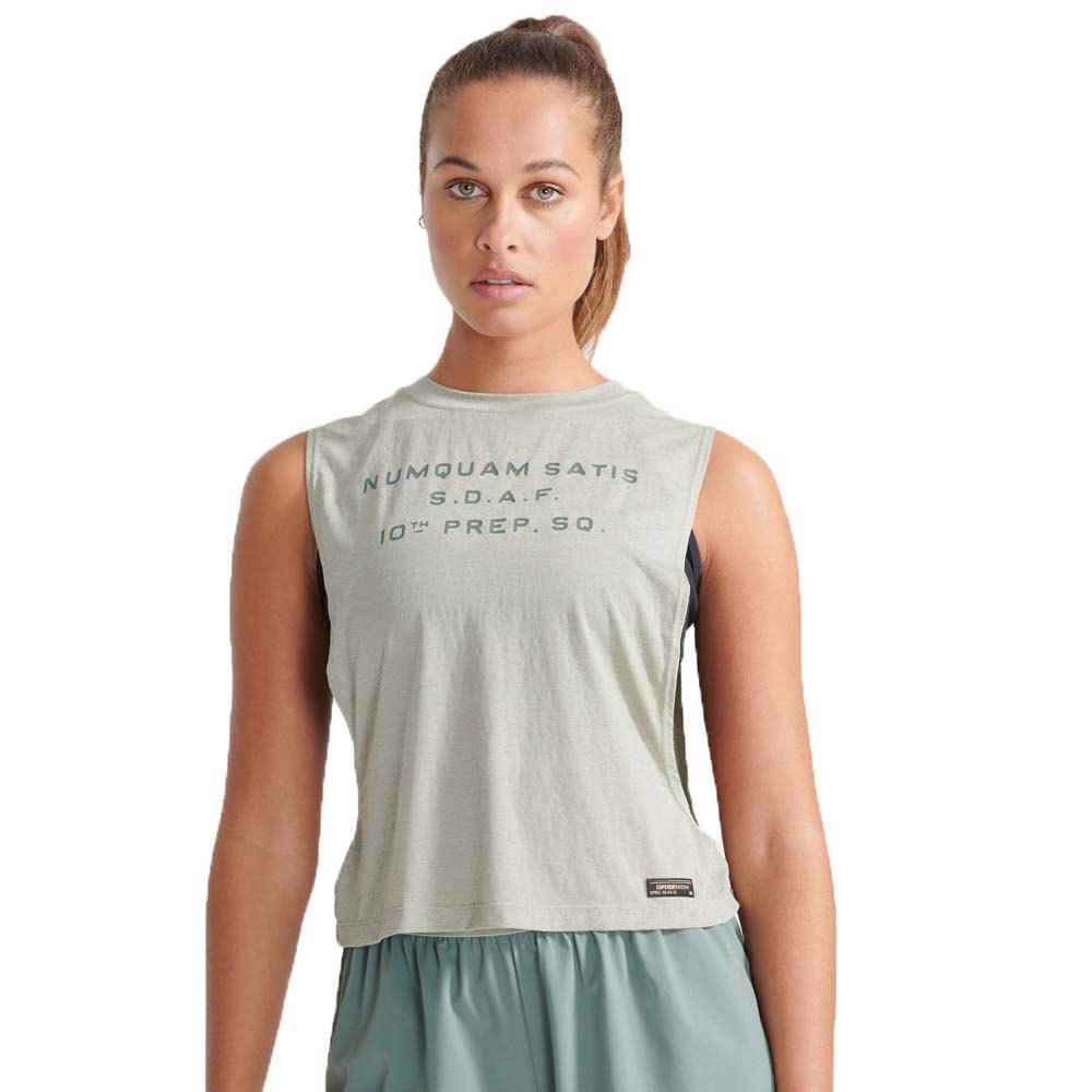 Superdry Training Bootcamp Crop Ärmelloses T-shirt S Seagrass günstig online kaufen