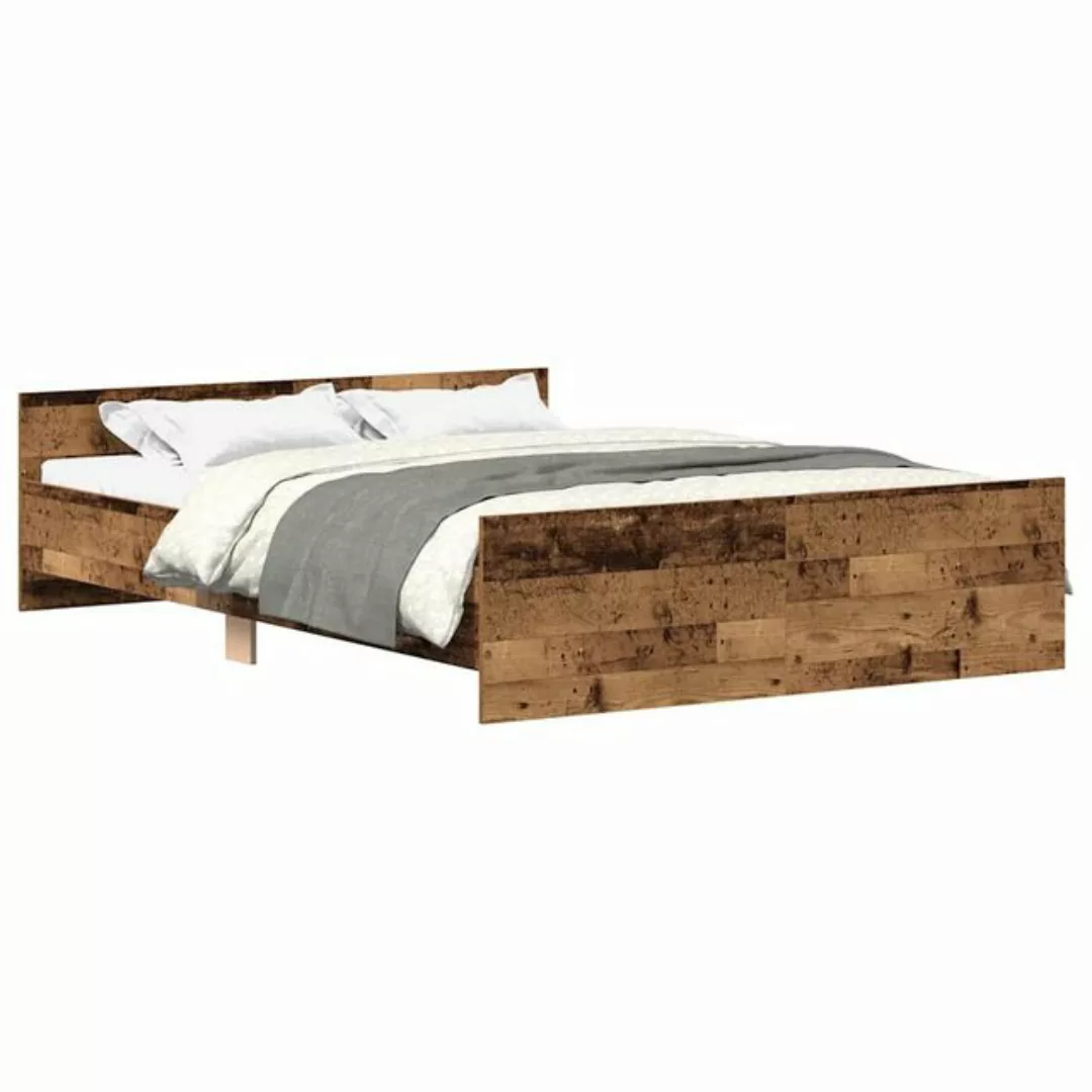 vidaXL Bett Bettgestell ohne Matratze Altholz-Optik 150x200cm Holzwerkstoff günstig online kaufen