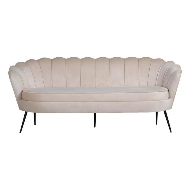 ebuy24 Sofa Nice Sofa 3 Personen velour beige., 1 Teile günstig online kaufen