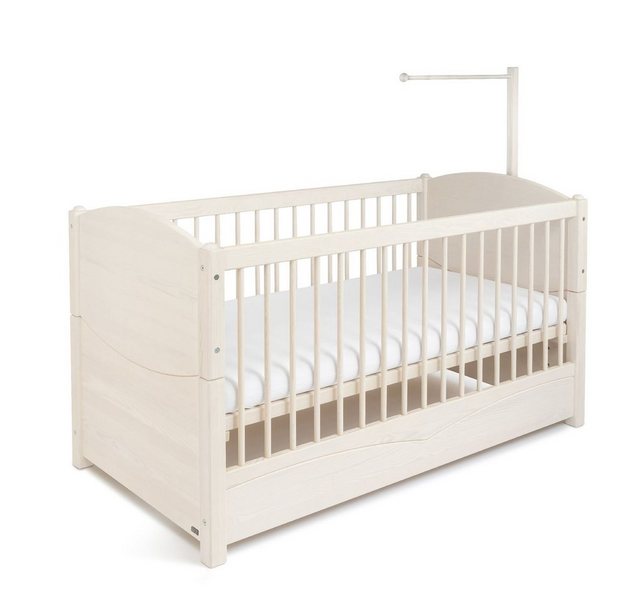 BioKinder - Das gesunde Kinderzimmer Babybett Luca, 70x140 cm mit Himmelsta günstig online kaufen