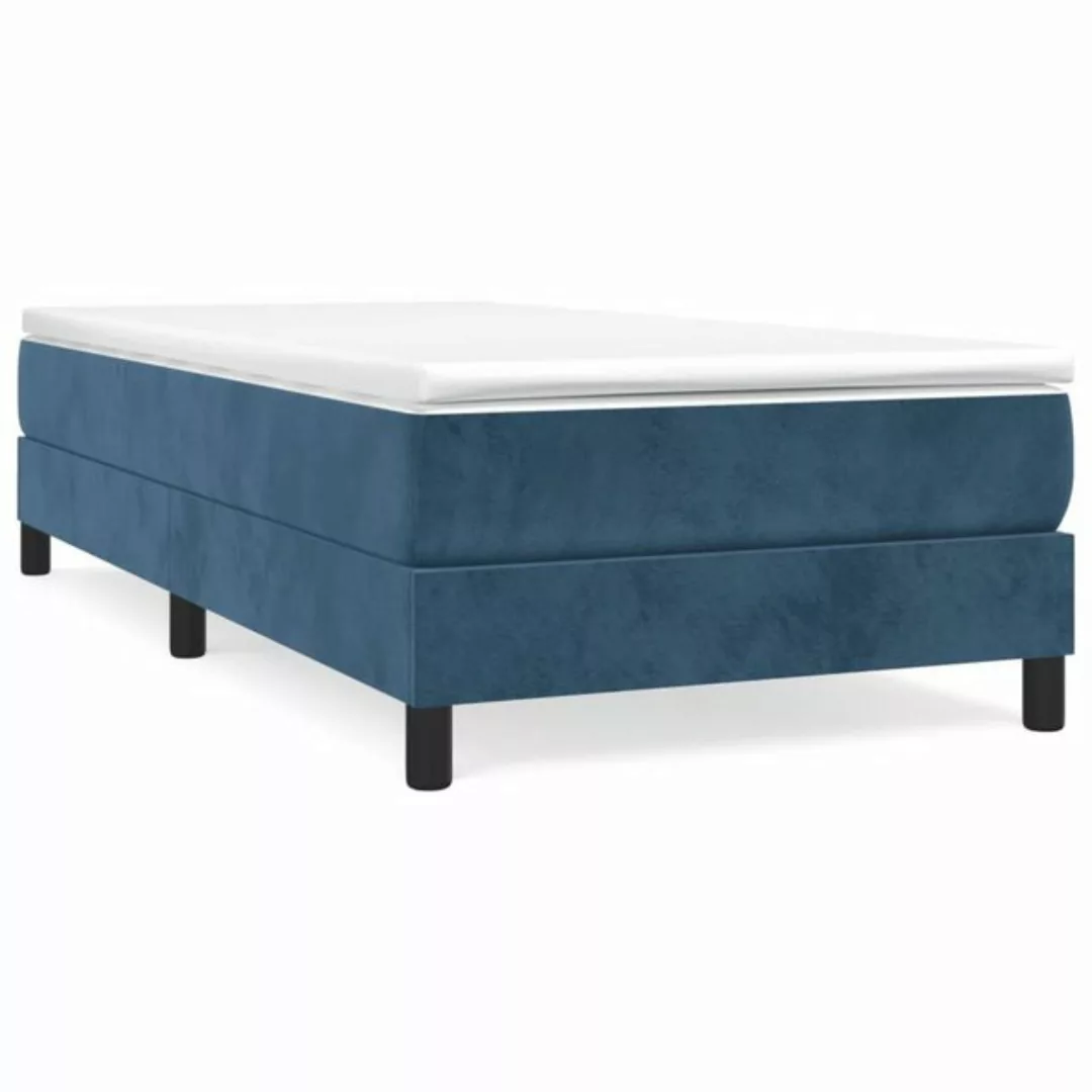 furnicato Bett Bettgestell Dunkelblau 90x200 cm Samt günstig online kaufen