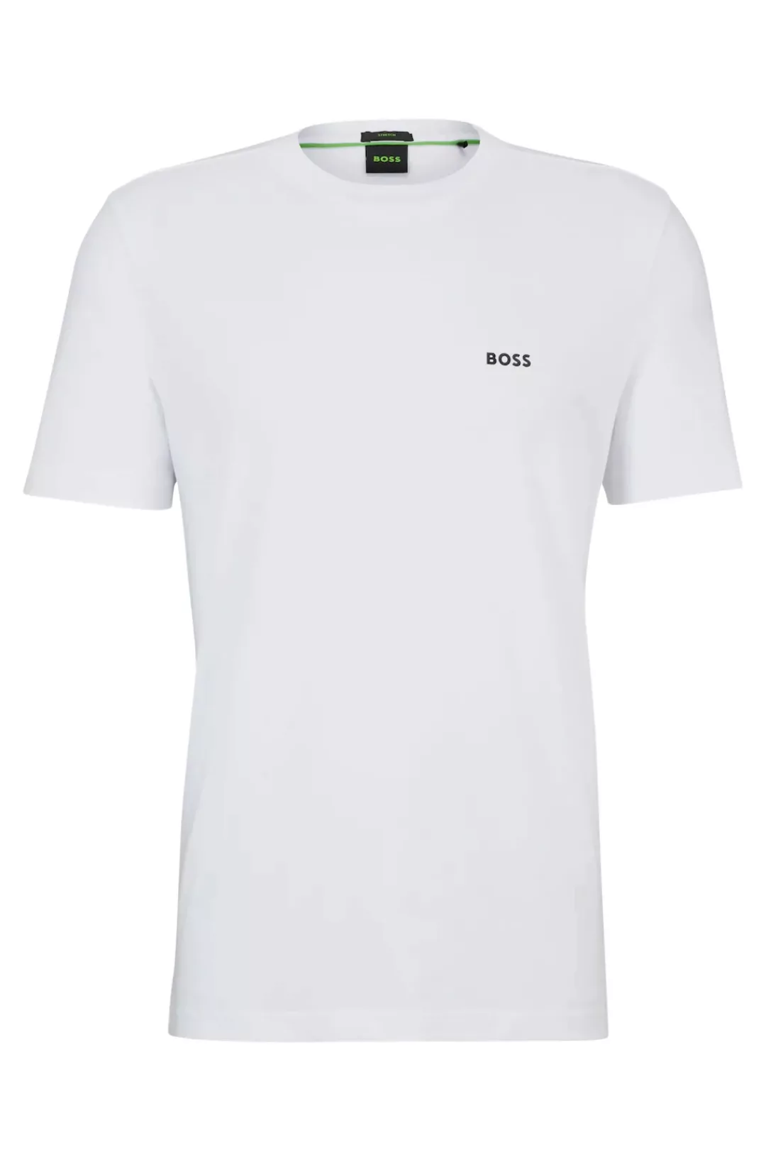 BOSS GREEN T-Shirt Tee mit gummiertem Kontrast-Logo günstig online kaufen