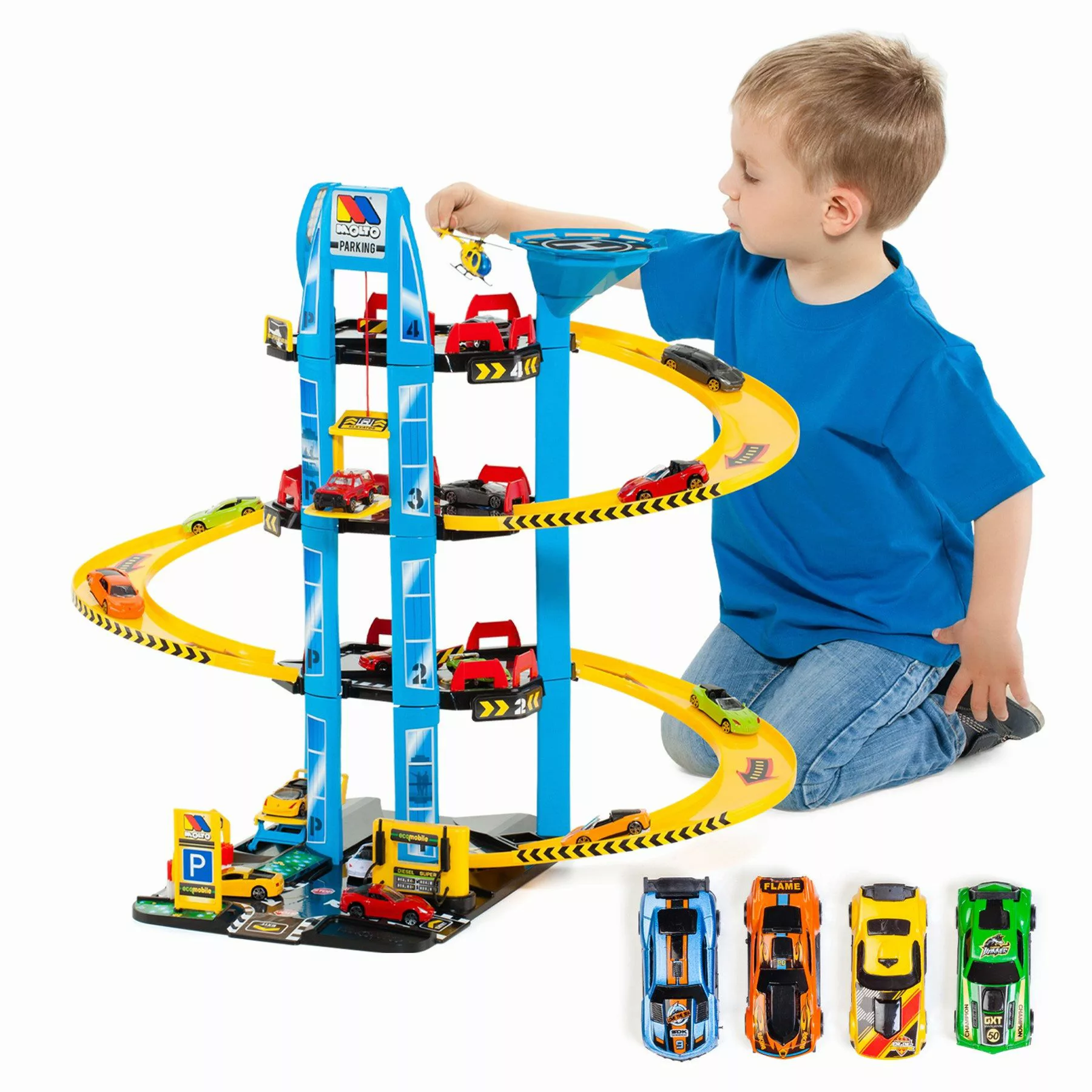 MOLTO Spiel-Parkhaus Parktower, Parkgarage mit 4 günstig online kaufen