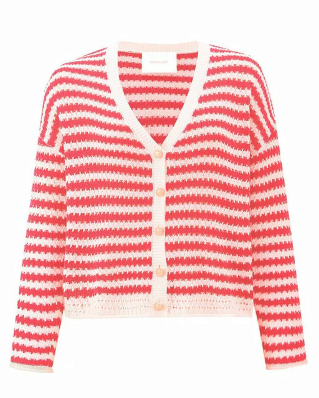 SASSYCLASSY Cardigan Oversize Strickjacke Damen mit Ajour Strick Lässiger C günstig online kaufen