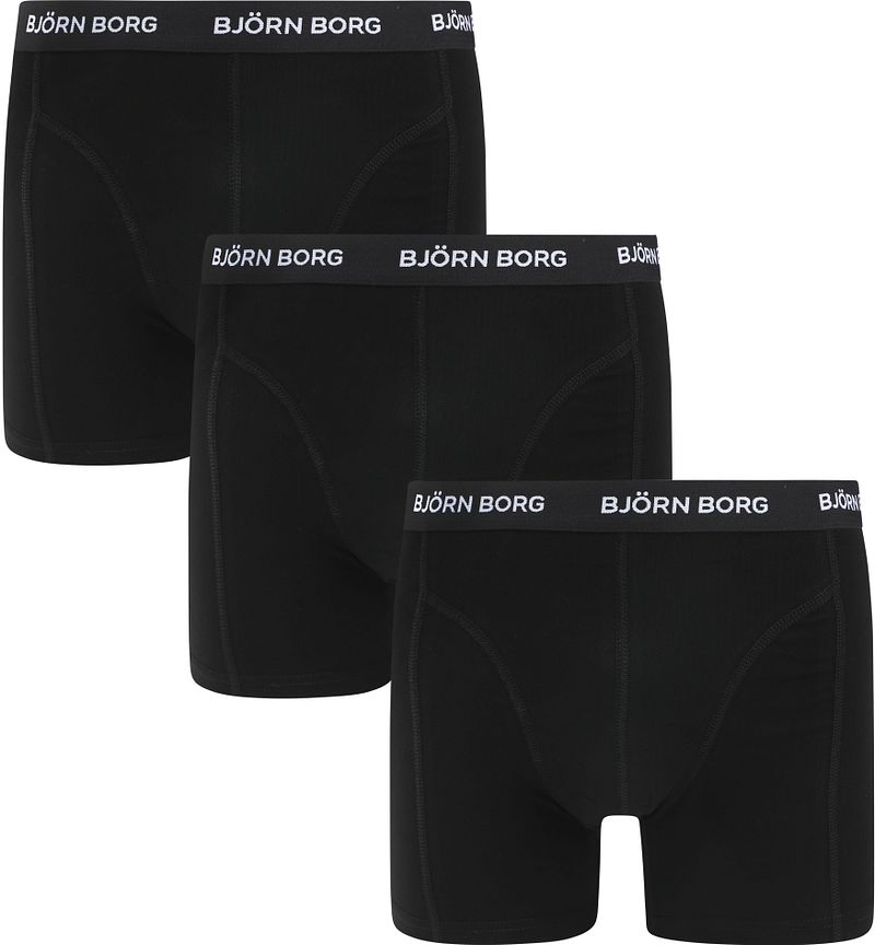 Bjorn Borg Cotton Stretch Boxershorts 3er-Pack Schwarz - Größe XL günstig online kaufen