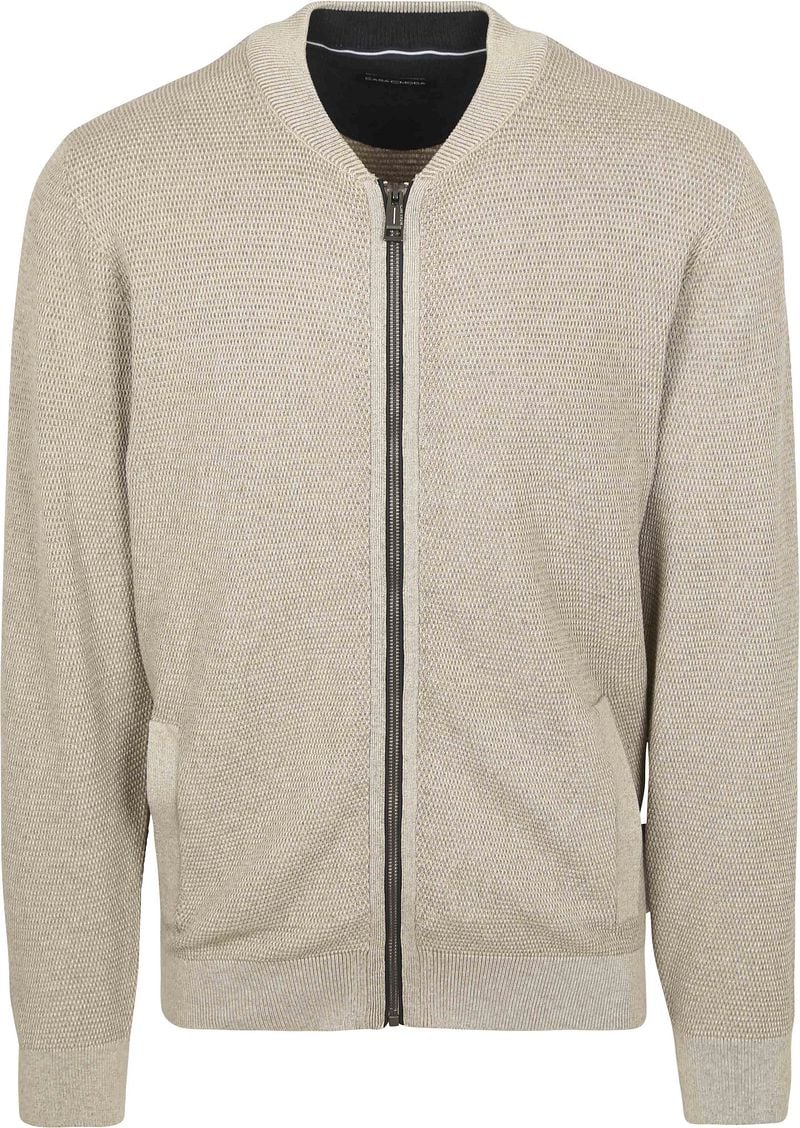 Casa Moda Strickjacke Zip Structure Beige - Größe 5XL günstig online kaufen