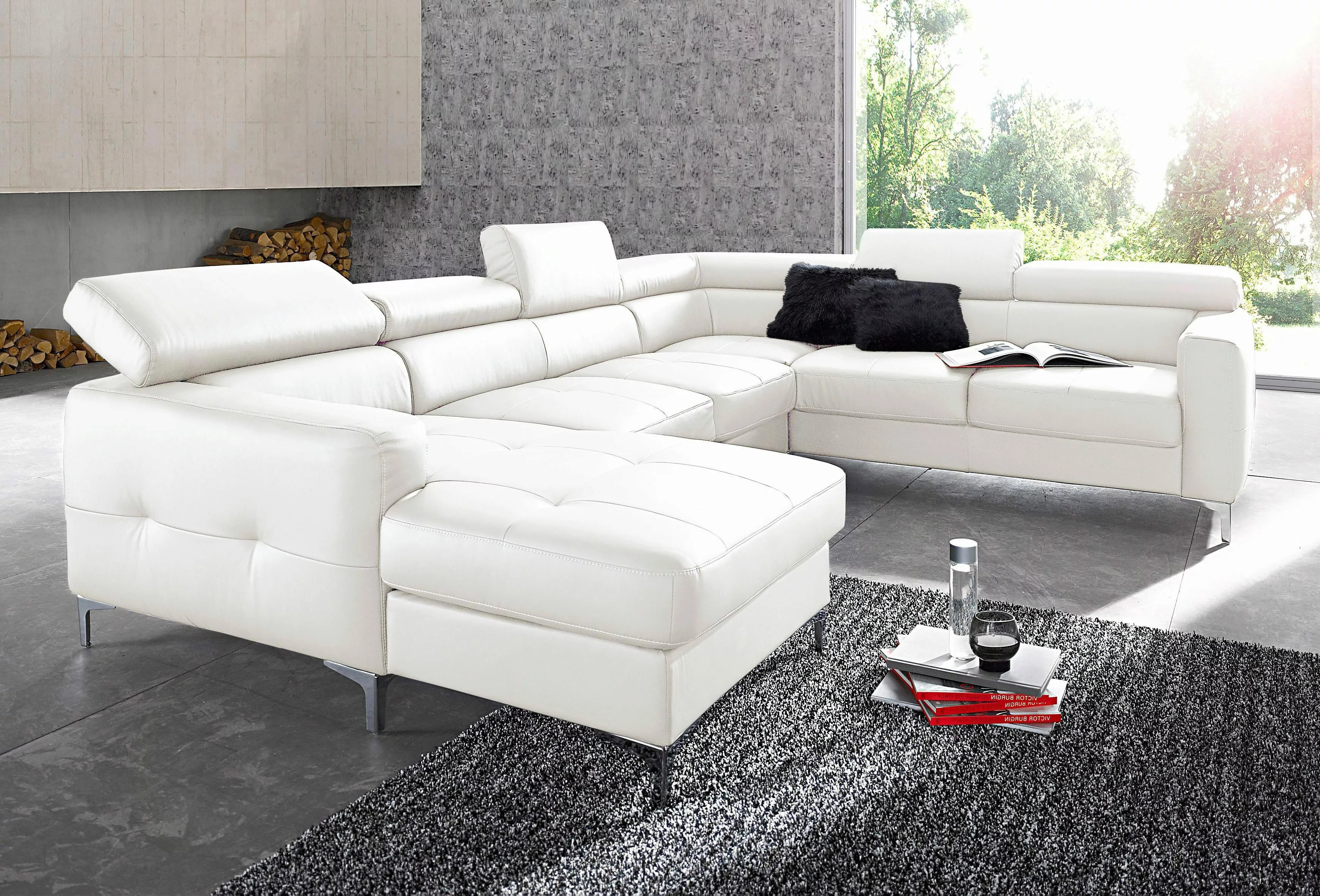 COTTA Polstergarnitur "Sammy U-Form", (Set, Tiefe der Recamiere 169 cm), Se günstig online kaufen