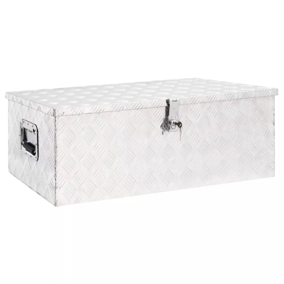 Vidaxl Aufbewahrungsbox Silbern 90x47x33,5 Cm Aluminium günstig online kaufen