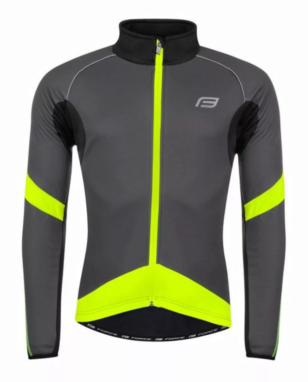 FORCE Fahrradjacke Jacke F X70 Winter, grau-schwarz-fluo 0 °C bis +10 °C %% günstig online kaufen