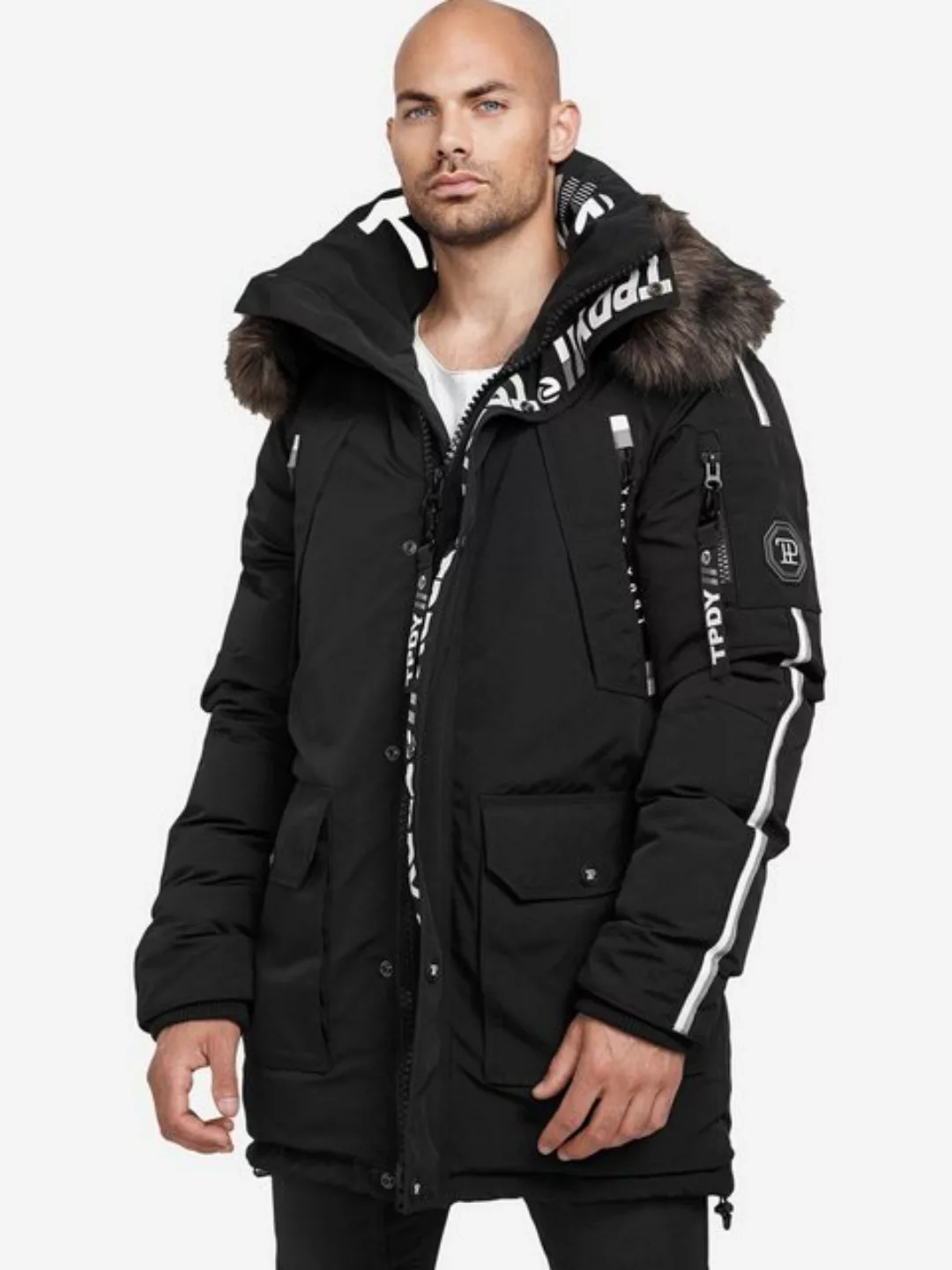 trueprodigy Winterjacke Bruce Warme Kapuze mit Fellimitat günstig online kaufen